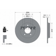 Тормозной диск TEXTAR 92316303 3IBL 4 Kia Seltos (SP2) 1 2019 – 2024