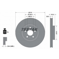 Тормозной диск TEXTAR 1437027377 GGO63 Z 92317203
