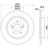 Тормозной диск TEXTAR 92322003 Toyota Corolla (E150) 10 Седан 1.8 (ZZE142) 132 л.с. 2007 – 2014 SZ 71O