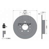 Тормозной диск TEXTAR Mazda CX-3 (DM) 2 2019 – 2025 UGU QP4Z 92324703