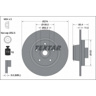 Тормозной диск TEXTAR LH 0Y5A 92329403 Mercedes Citan (W415) 1 Универсал 108 CDI (415.703) 80 л.с. 2019 – 2024