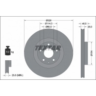 Тормозной диск TEXTAR EFX SNU 92337603 1439998915