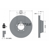Тормозной диск TEXTAR 92345805 Porsche Panamera (971) 2 Хэтчбек 2.9 4 E Hybrid 462 л.с. 2016 – 2025 22XJ RO