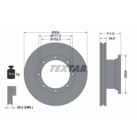 Тормозной диск TEXTAR 93102400 98200 1024 0 1 98200 1024 Fiat Strada (178) 1 Пикап 1.4 85 л.с. 2010 – 2012
