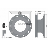 Тормозной диск TEXTAR Opel Astra (F) 1 Хэтчбек 1.7 D (F08) 60 л.с. 1992 – 1998 98200 1269 93126900 98200 1269 0 1