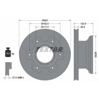 Тормозной диск TEXTAR 93191500 Mercedes Vario (612D) 1 Самосвал 4.2 818 DA 4x4 177 л.с. 2006 – 2024 98200 1915 0 1 98200 1915