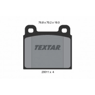 Тормозные колодки дисковые, комплект TEXTAR 2001104 20011 510361 20011 190 0 4