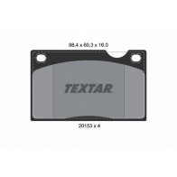 Тормозные колодки дисковые, комплект TEXTAR 2015302 510388 20153 20153 160 0 4