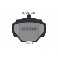 Тормозные колодки дисковые, комплект TEXTAR 20344 150 0 4 20344 2034402 510429