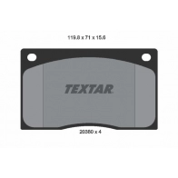 Тормозные колодки дисковые, комплект TEXTAR 20380 2038001 20380 156 0 4 510442