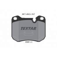 Тормозные колодки дисковые, комплект TEXTAR 20481 510463 2048102 20481 187 0 4