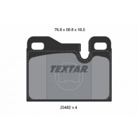 Тормозные колодки дисковые, комплект TEXTAR 2048203 20482 20482 185 0 4 510465