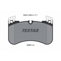 Тормозные колодки дисковые, комплект TEXTAR Y NYYNY 2058101 1437027239
