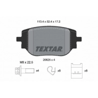 Тормозные колодки дисковые, комплект TEXTAR X71V 64 2062501 1439900756