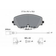 Тормозные колодки дисковые, комплект TEXTAR 2062601 4L9 6EO Volkswagen Golf 8 (CD1) Хэтчбек 2.0 GTI 245 л.с. 2020 – 2025