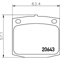 Тормозные колодки дисковые, комплект TEXTAR 20643 2064301 20643 140 0 4 510495