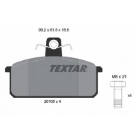 Тормозные колодки дисковые, комплект TEXTAR 20708 165 2 4 2070803 20708 510515