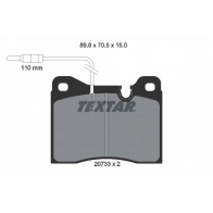 Тормозные колодки дисковые, комплект TEXTAR 510524 20733 20092 2073302