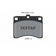 Тормозные колодки дисковые, комплект TEXTAR 2078001 510536 20780 134 0 4 20780