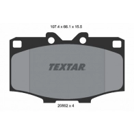 Тормозные колодки дисковые, комплект TEXTAR 510542 2085201 20852 20852 155 0 4