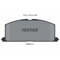 Тормозные колодки дисковые, комплект TEXTAR 510549 2087001 20870 150 0 4 20870