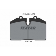 Тормозные колодки дисковые, комплект TEXTAR 20877 175 0 4 510550 20877 2087702