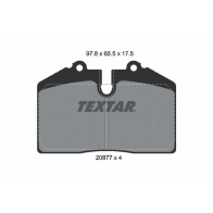 Тормозные колодки дисковые, комплект TEXTAR 510551 20877 2087704 20877 175 0 4