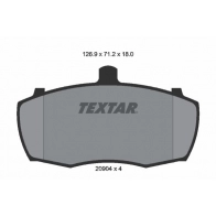 Тормозные колодки дисковые, комплект TEXTAR 510564 2090401 20904 20904 180 0 4