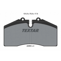 Тормозные колодки дисковые, комплект TEXTAR 510586 20953 175 0 4 2095302 20953