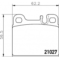 Тормозные колодки дисковые, комплект TEXTAR Mercedes S-Class (W126) 1 1 500 SE, SEL 252 л.с. 1987 – 1991 21027 21027 155 0 4 2102702