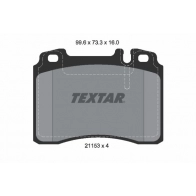 Тормозные колодки дисковые, комплект TEXTAR 510653 2115305 21153 21153 160 0 4