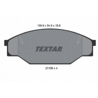 Тормозные колодки дисковые, комплект TEXTAR 510657 21158 21158 156 0 4 2115801