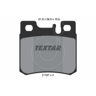 Тормозные колодки дисковые, комплект TEXTAR Mercedes E-Class (W124) 1 Седан 2.8 E 280 (1229) 193 л.с. 1993 – 1995 21197 150 0 4 21197 2119701