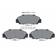 Тормозные колодки дисковые, комплект TEXTAR 2165101 21651 21651 173 0 5 Honda Avancier 1 (TA) Универсал 3.0 215 л.с. 1999 – 2003