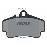 Тормозные колодки дисковые, комплект TEXTAR 2179203 21792 Porsche Boxster (987) 2 Спайдер 3.4 RS 60 303 л.с. 2007 – 2008 21792 155 0 4