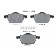 Тормозные колодки дисковые, комплект TEXTAR 20676 2191102 510956 21911