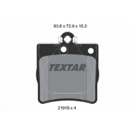 Тормозные колодки дисковые, комплект TEXTAR 21919 2191981 21919 153 0 4 epad 510959