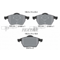 Тормозные колодки дисковые, комплект TEXTAR 20676 21938 2193881 Audi A6 (C5) 2 Универсал 2.4 170 л.с. 2001 – 2005