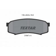 Тормозные колодки дисковые, комплект TEXTAR 21947 150 0 4 2194701 Toyota Land Cruiser Prado (J90) 2 1996 – 2002 21947