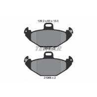 Тормозные колодки дисковые, комплект TEXTAR 2196502 21965 150 0 5 21965 Renault Laguna (K56) 1 Универсал 2.2 dT (K569) 113 л.с. 1996 – 2001