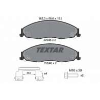 Тормозные колодки дисковые, комплект TEXTAR 22045 153 1 5 511007 2204501 22045