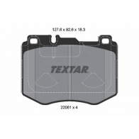 Тормозные колодки дисковые, комплект TEXTAR 1425578224 O418L3 I 2206103