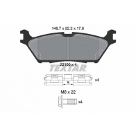 Тормозные колодки дисковые, комплект TEXTAR 2210001 22100 Ford F-150 13 (T3) Пикап 4д 3.5 4WD 370 л.с. 2014 – 2020 22100 178 1 4