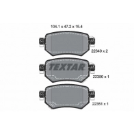 Тормозные колодки дисковые, комплект TEXTAR 2234901 223 49 22350 Mazda 6 (GJ, GL) 3 Универсал 2.2 D AWD 184 л.с. 2018 – наст. время