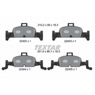 Тормозные колодки дисковые, комплект TEXTAR Audi A6 (C8) 5 Универсал 3.0 55 Tfsi Mild Hybrid Quattro 340 л.с. 2018 – наст. время 2240201 22402 22402 165 0 5