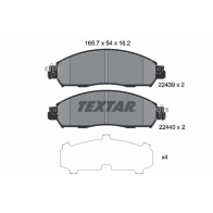 Тормозные колодки дисковые, комплект TEXTAR Renault Alaskan 22440 2243901 22439