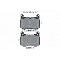 Тормозные колодки дисковые, комплект TEXTAR 2265101 H2 RGL 1437027242