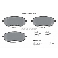 Тормозные колодки дисковые, комплект TEXTAR 2D DXHF Nissan Navara (D23) 3 Пикап 2.3 dCi 4x4 (D231) 190 л.с. 2015 – 2025 2266001