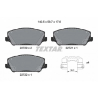 Тормозные колодки дисковые, комплект TEXTAR 2272001 54BY L Kia Cadenza (YG) 2 Седан 3.3 MPI 271 л.с. 2016 – 2025