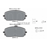 Тормозные колодки дисковые, комплект TEXTAR Mercedes A-Class (W177) 4 Седан A 250 e (177.186) 218 л.с. 2019 – наст. время 2294401 2LAMG GB
